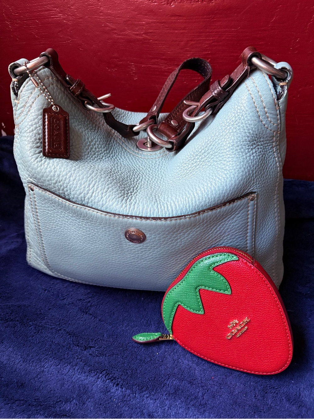 Coach Chelsea turnlock light blue